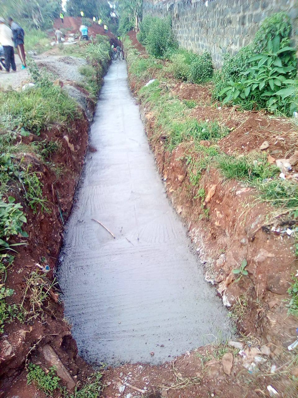 Kiambaa residents finally get relief as Kiambu County begins 0.5km drainage project to curb Kanungu flooding