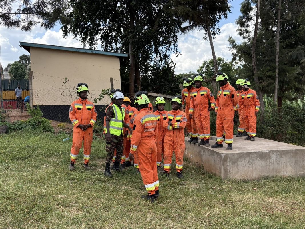 Kiambu fire brigade receives specialized structural-collapse training as KDF dog-handling experts boost disaster-response readiness