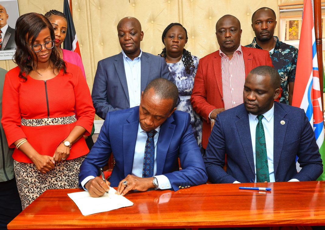 Kiambu Governor Kimani Wamatangi signs Ksh10 Billion supplementary budget to accelerate roads, health, and youth projects