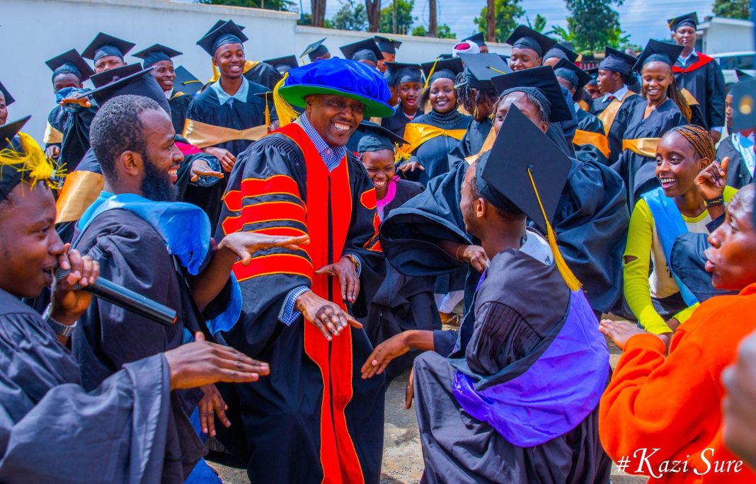 Kiambu MP Machua Waithaka celebrates first Jitume ICT hub graduates after completing key digital skills training