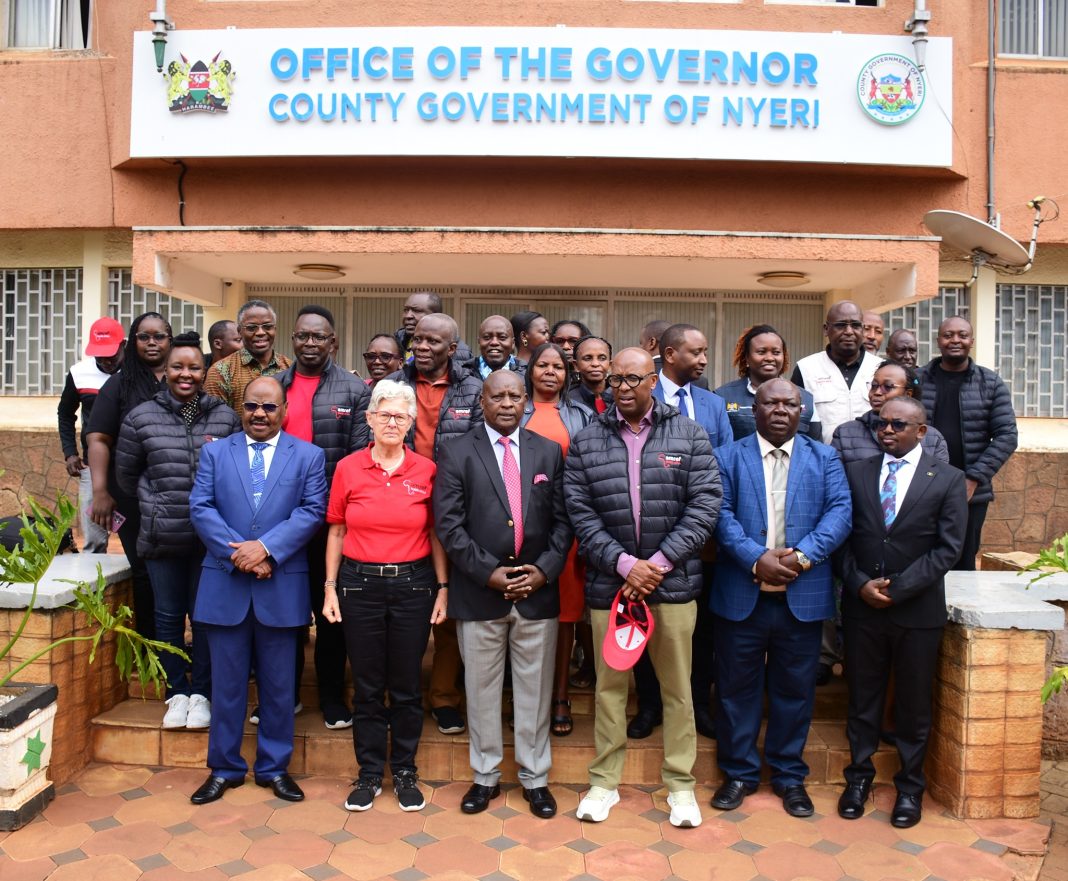 Nyeri governor Mutahi Kahiga hosts Amref Kenya board to strengthen healthcare, review projects, and tackle rising non-communicable diseases in county