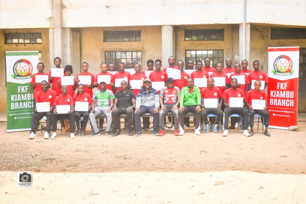 Kiambu celebrates new cohort of certified football coaches after completing FKF training aimed at strengthening grassroots talent development