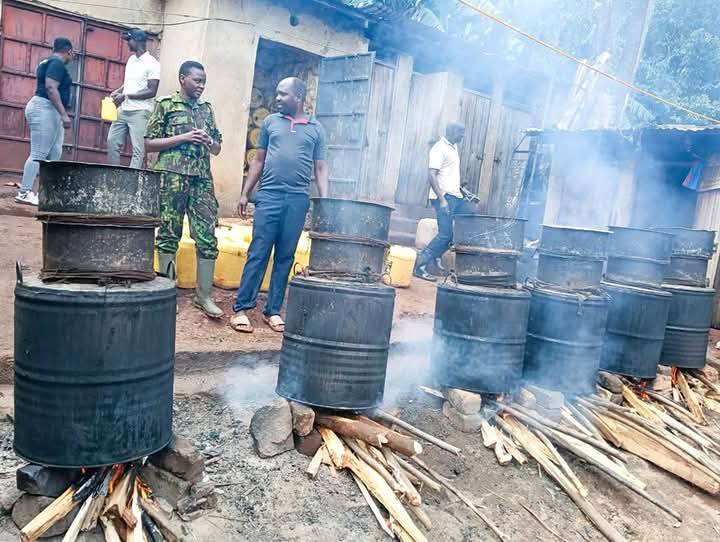 Residents of Kamangu, Kikuyu Constituency, protest rise of illicit brews and narcotics