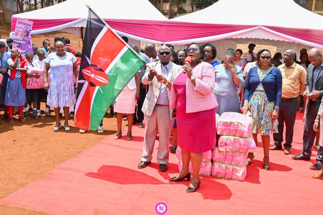 Kiambu Woman Rep Anne Muratha launches sanitary towels, water tanks for schools