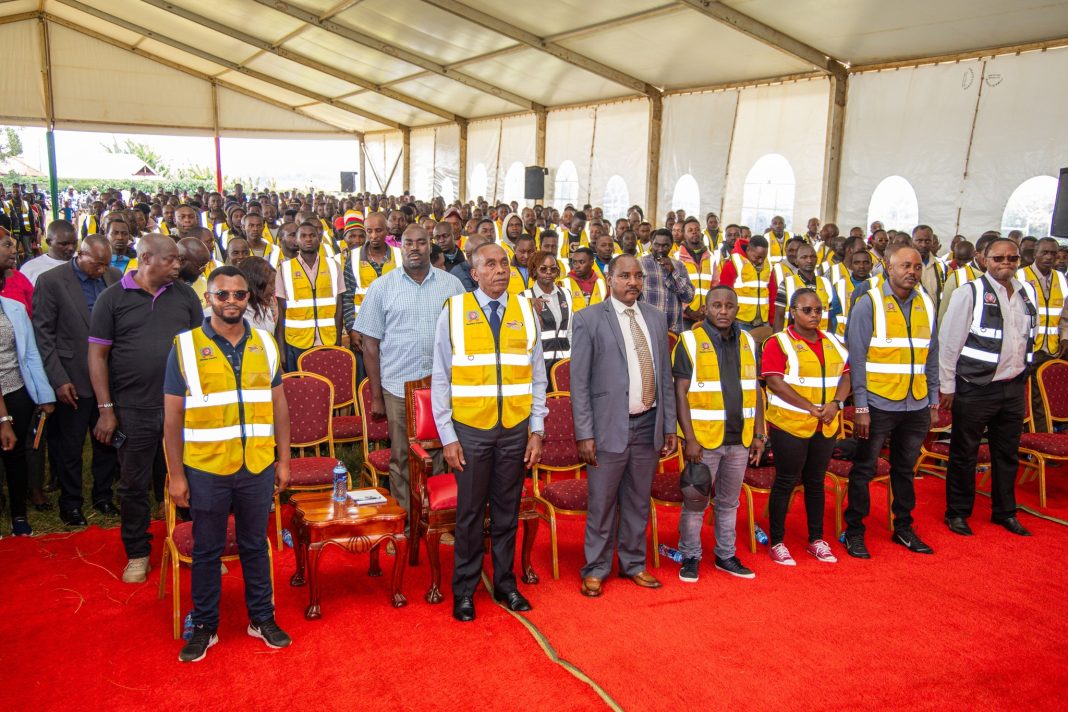 Wamatangi issues cheques to boda boda Saccos in Gatundu South