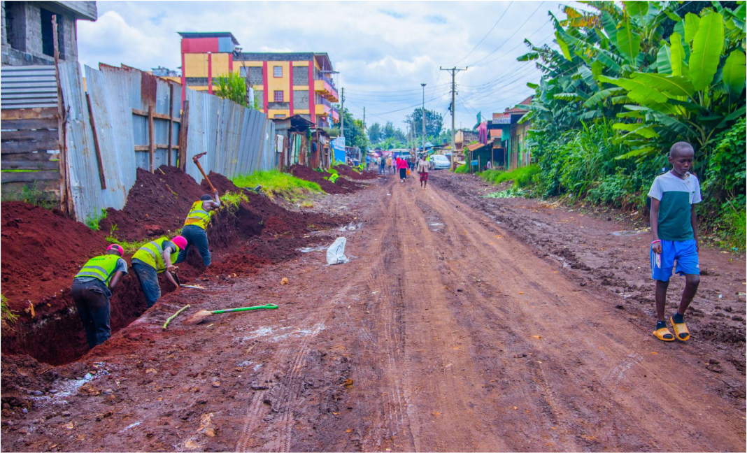Kiambu Town drainage works advance ahead of tarmacking